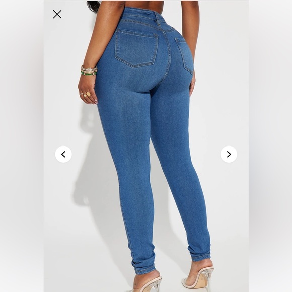 Medium blue wash High-Waisted Skinny Jeans - Picture 2 of 2